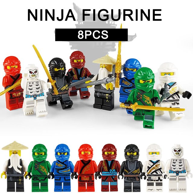 Muyoka Ninjago Building Blocks Jay Zane Kai Lloyd Cole Nya Harumi Garmadon Mini Toy Doll LEGO Ninjago Movie Building Block Juguetes educativos Regalos Compatible Lego Ninja Movie para juegos de fiest