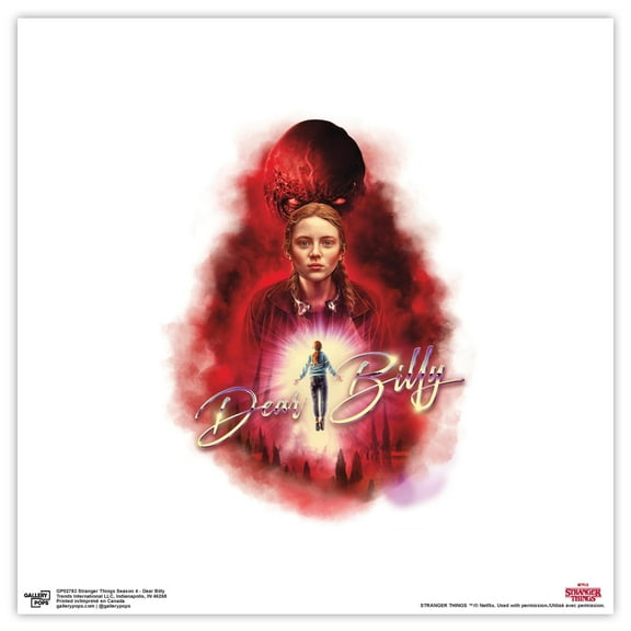 Gallery Pops Stranger Things 4 - Dear Billy Wall Art, Unframed Version, 12" x 12"