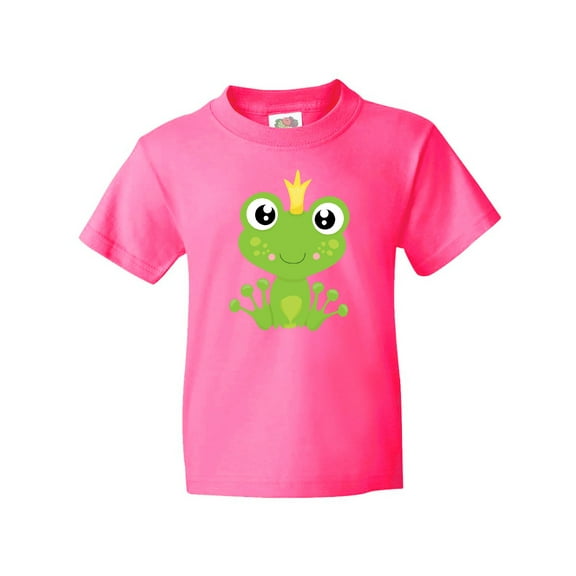 Inktastic Cute Frog, Green Frog, Frog Prince, Crown Youth T-Shirt