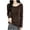 Brown sweaters for women #5, variant on Xinoom Women Scoop Neck Ribbed Knit Top, Long Sleeve Slim Fit Sweater, Stretchy Form Fitting Knit Shirt for Casual Dating Black,L