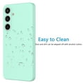thumbnail image 6 of For Samsung Galaxy S24 FE Case Silicone Cover, Tekcoo Shockproof Rugged Soft Gel Rubber Ultra Slim Protective Cover Anti-Scratch Microfiber Lining Cute Phone Case for Galaxy S24 FE - Mint, 6 of 10
