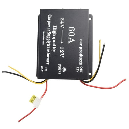 24V To 12V Step Down Power Converter Black Color for Car