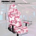 thumbnail image 6 of HUIACONG Pink Butterfly Gaming Chair Covers 4 Pieces Anti-Scratch Gaming Chair Protective Cover from Cats with Zipper All-Season Weather Resistant Machine Washable, 6 of 6