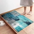 thumbnail image 3 of Turquoise Abstract Art Painting Kitchen Mat Anti-Fatigue Kitchen Rugs Kitchen Organization, Home Decor Kitchen Floor Mats Non-Slip Turquoise Kitchen Decor Runner Rug 2PCS Room Decor Standing Desk Mats, 3 of 6
