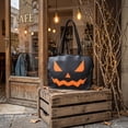 thumbnail image 5 of Fmbmuo Halloween Tote Bags for Women, Pumpkin Print Ladies Handbags, Novelty Spooky Cute Shoulder Handbag Gift, 5 of 6