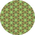 thumbnail image 1 of Ahgly Company Machine Washable Indoor Round Transitional YellowGreen Area Rugs, 8' Round, 1 of 7