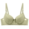 thumbnail image 1 of Karight Womens Wireless Push up Bras Full Coverage Plunge Lace Bralettes Adjustable Strap Breathable Comfortable Everyday Bra, 1 of 8