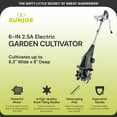 thumbnail image 3 of Sun Joe Electric Corded Garden Cultivator with 2.5 Amp Motor & Steel Blades, Green, TJ599E, 3 of 8