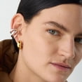 thumbnail image 4 of Vireellx Earrings for Women 18K Karat Gold Plated Ear Bone Clips Triple Ear Clips Holeless Jewelry Gift for Women, 4 of 9