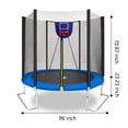 thumbnail image 6 of Ambifirner Trampoline 8FT Round Outdoor Trampoline with Outer Net, Blue, Soft Basketball Board 4 Legs, 6 of 6