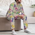 thumbnail image 7 of Naloa Colorful Poodle Dog Men’s Pajamas Set - Long Sleeve Button Down Sleep Shirt and Pajama Bottoms Sleepwear Set-XX-Large, 7 of 7