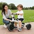 thumbnail image 3 of XJD 7 in 1 Toddler Tricycle with Push Handle,Toddler Bike for 1-3 Years Old Boy Girl, Toddler Push Tricycle, Baby Bike Balance Bike with Adjustable Seat Height and Removable Pedal, 3 of 11
