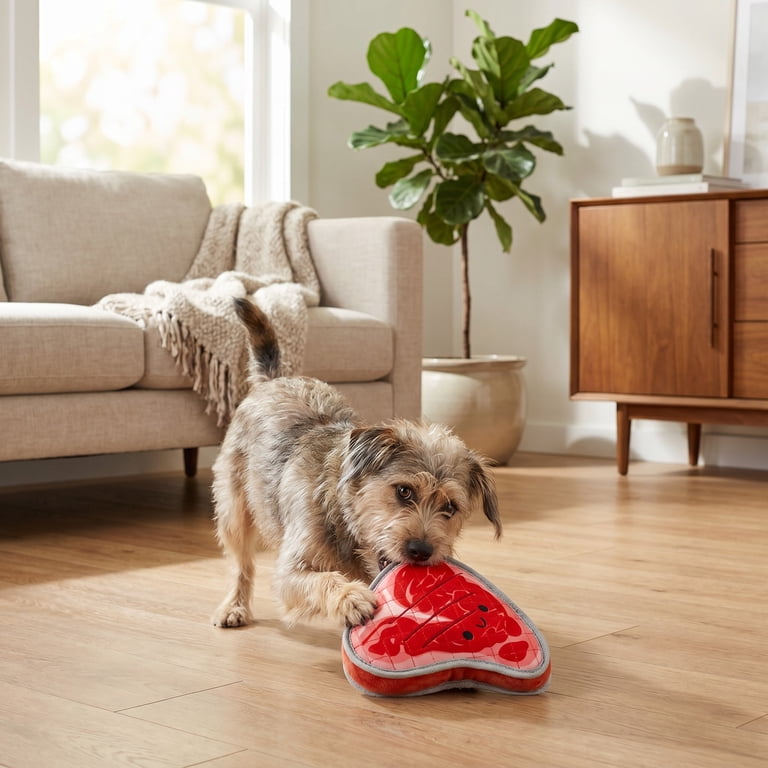 Vibrant Life Tough Steak Plush Dog Toy, Multicolor photo 3