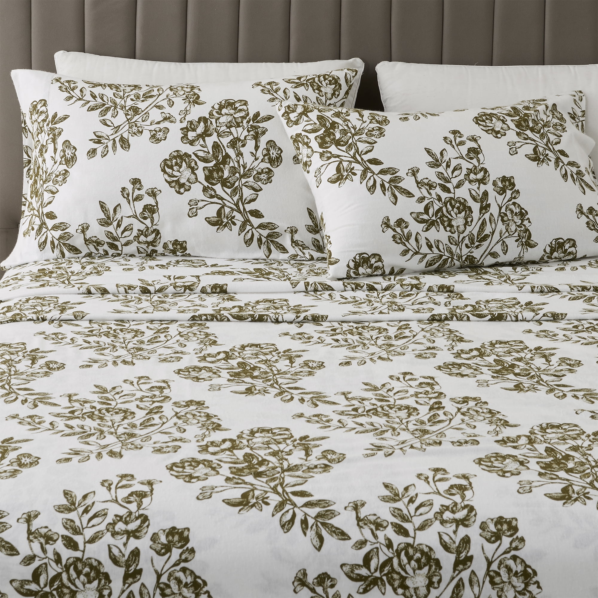 Great Bay Home Turkish Cotton Printed Flannel Sheet Set (Twin, Toile