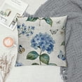 thumbnail image 2 of PHYHOO Pillow Covers Watercolor Blue Hydrangean Butterfly Throw Pillow Covers Outdoor Decorations,Summer Seasonal Flower Pillowcase Farmhouse Cushion Case for Home Sofa, 2 of 5