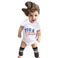 thumbnail image 4 of EnJoCho Summer Outfits for Baby Toddler Kids 4th Of July Love Prints Short Sleeve Independence Day Romper Jumpsuit Cloths Toddler Girl Trendy Clothing Casual Home Bodysuit, 4 of 7