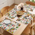thumbnail image 5 of Beige Children's Day Placemats Set of 8 Car Tree Stars Modern Abstract Art Cartoon Place Mats Indoor Wipeable Table Mats Washable Dining Table Placemats for Kitchen Holiday Party Decor 13x19 Inch, 5 of 9