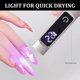 thumbnail image 2 of Handheld Nail Lamp 400mAh Nail Light Quick-Drying Nail Lamp Practical Nail Dryer LED Nail Light for Gels Nails Silver, 2 of 4