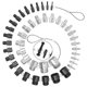 thumbnail image 1 of 44 piezas de comprobador de roscas para tuercas y tornillos, calibre métrico estándar - Medición precisa macho y hembra, 1 of 5
