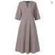 thumbnail image 2 of Sonducket Mujer Bolsillos Cuello en V Medias mangas Color sólido Midi Vestido Prendas para la parte del cuerpo Gris L Sonducket AP002033-03, 2 of 6
