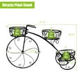thumbnail image 4 of Topbuy Tricycle Metal Plant Stand Flower Pot Cart Holder Ideal for Home Garden Patio, 4 of 6