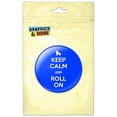 thumbnail image 1 of Keep Calm And Roll On Roller Skating Pinback Button Pin Badge, 1 of 2