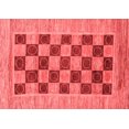 thumbnail image 1 of Ahgly Company Machine Washable Indoor Rectangle Checkered Red Modern Area Rugs, 7' x 10', 1 of 4