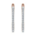 thumbnail image 2 of 14K Rose Gold Prong Set Diamond Hoop Earrings (SI1-SI2 Clarity, 0.40 Carat), 2 of 4