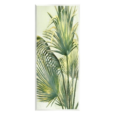 Stupell Industries Palm Fronds Painting Botanical & Floral Painting Unframed Art Print Wall Art, 7 x 17