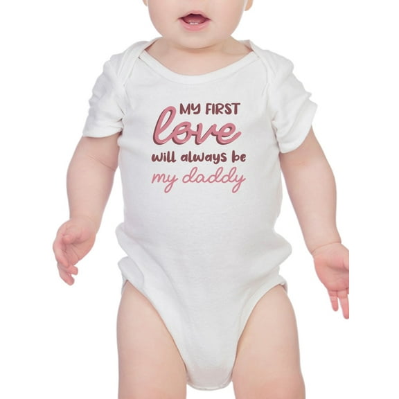 My First Love, Quote Bodysuit Infant -Smartprints Designs,  12 Months