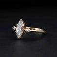 thumbnail image 2 of solitaire jewels 1.5CT 3 stone Marquise Moissanite Engagement Ring For Women, 10K White Gold, 2 of 5