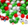 thumbnail image 2 of Pompones navideños con purpurina Sappy 1000, 1,5 cm, coloridos, 2 of 6