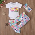 thumbnail image 2 of MEZZALL Baby Girl Easter Outfit Bunny Print Short Sleeve Romper Bodysuit Pompon Bottoms Set With Headband, 2 of 9