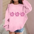 thumbnail image 2 of Tiweut Sweatshirts for Girls Kids Floral Graphic Long Sleeve Crew Neck Toddler Pullover Relaxed Fit Clothes 12-13 Y, 2 of 4
