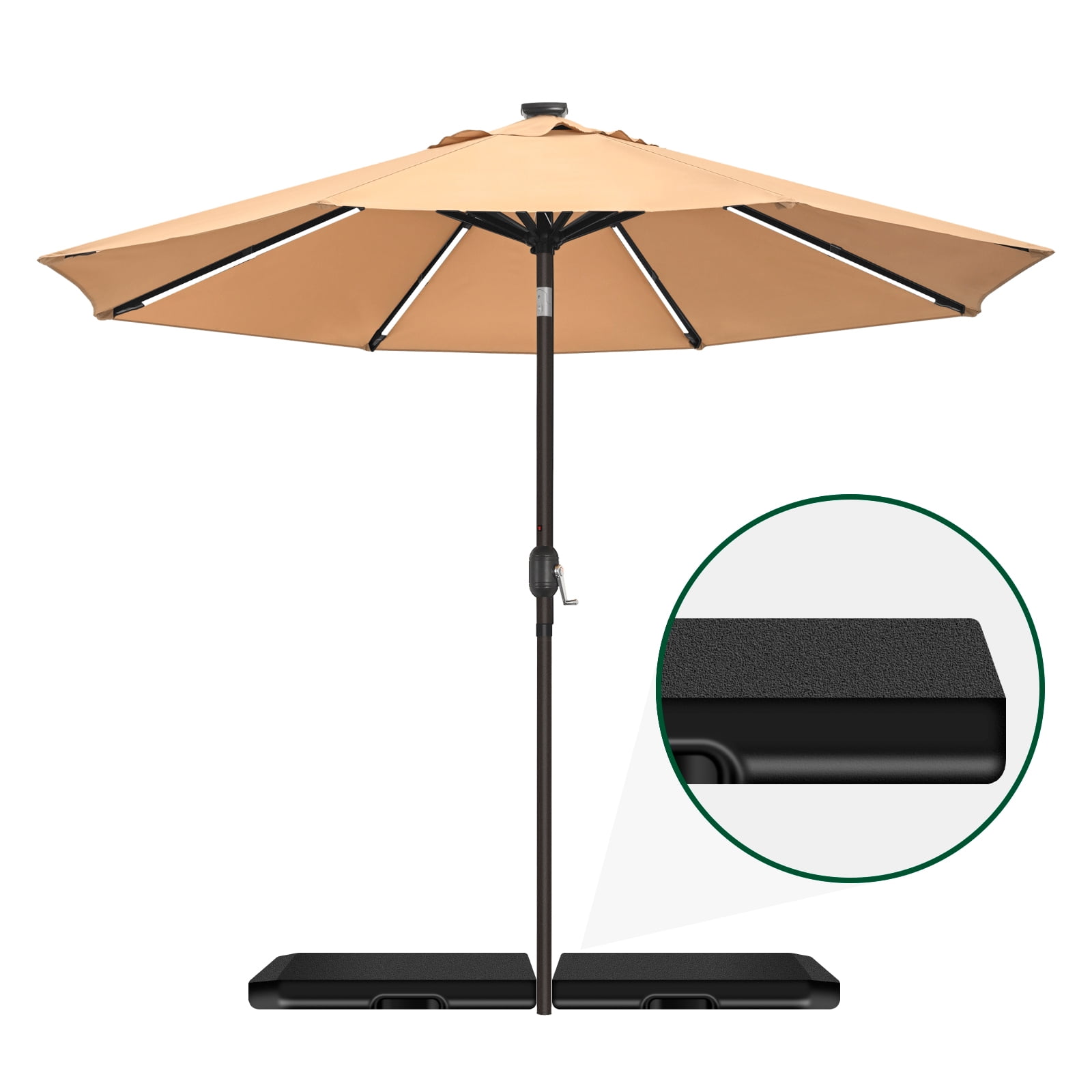 4Pcs 353 lbs Cantilever Offset Patio Umbrella Stand Square Base Plate, Patio Umbrella Base, Stand Cross Umbrella Base for Outdoor Umbrella Installations