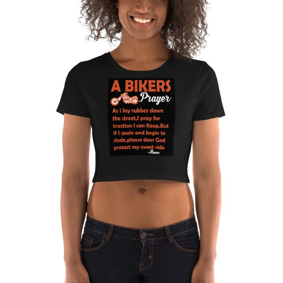 Bikers Prayer Crop Tee