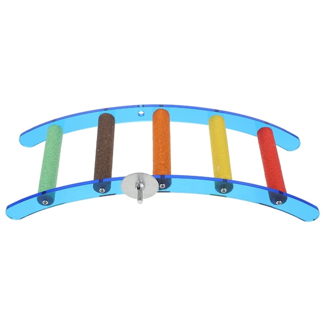 MasteelfCA 1Pc Parrot Ladder Stand Toy Acrylic Bird Arch Ladder Birds Standing Plaything