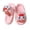 Pink, variant on Girls' Cute Bunny with Bow Slide Sandals Soft Non- Open-Toe Slippers Color:Pink,Size:2.5-3 Years