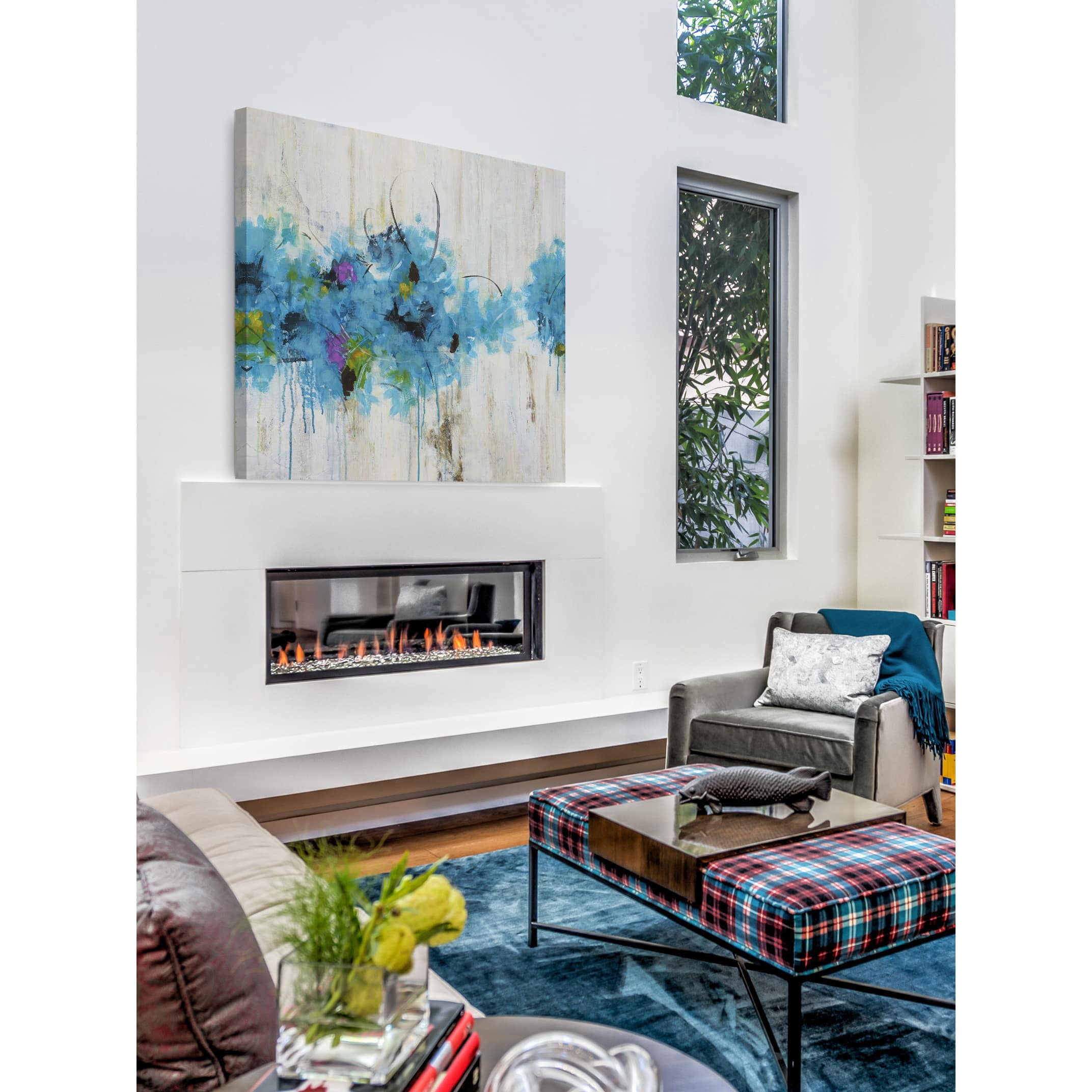 Marmont Hill - "Center Piece II-1" by Julie Joy Painting Print on Wrapped Canvas