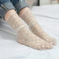 thumbnail image 5 of Dalrosia Women Girls Lace Socks Sheer Loose Socks Decorated Mesh Tulle Socks Transparent See Through Lace Slouch Socks, 5 of 7