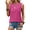 Rose Red, variant on Summer Tank Tops for Women Pleated Crewneck Casual Sleeveless Tops Dressy Shirts