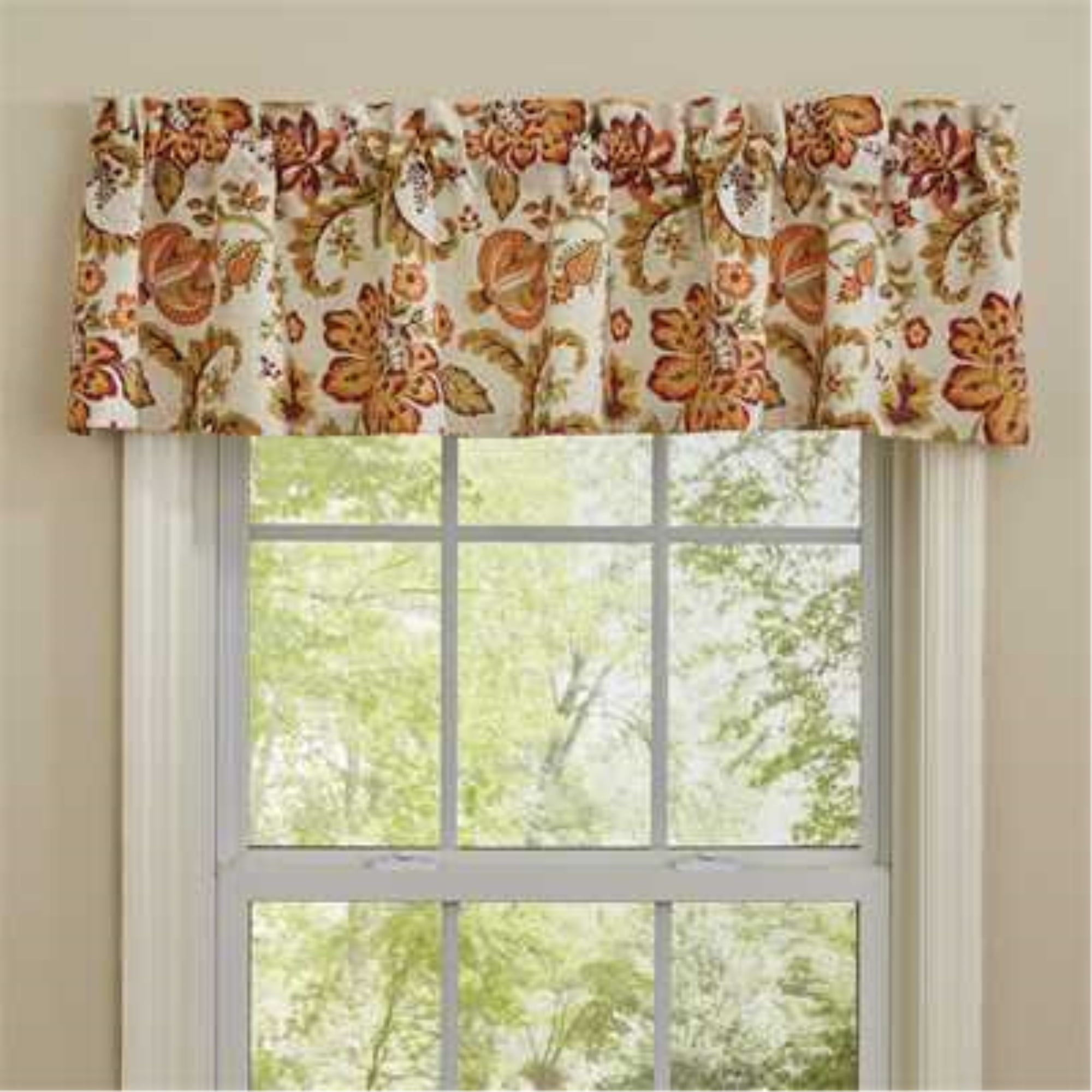 50x16" Multi Ellis Curtain Queen's Hamlet Scallop Valance With 3" Rod Pocket 