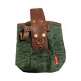 thumbnail image 1 of sweethay Riñonera portátil de gran capacidad, bolsa plegable de lona de cuero Vintage, bolsillo para escalada, senderismo, paquete de frutas Escalada Verde, 1 of 6