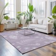 thumbnail image 3 of 5'x7' Area Rugs, Purple Butterfly Botanical Indoor Outdoor Area Rug for Living Room Bedroom, Summer Plants Line Art Washable Bathroom Rugs Kitchen Floor Carpet Mats Home Decor Aesthetic, 3 of 8