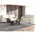 thumbnail image 3 of Koby Home's Collection Stanley Modern Button-tufted Loveseat, Upholstered in Faux Leather with Track Arms, Cushion Back, and Wooden Legs, 2-Seater for Small Space, Soft White Color, 3 of 3