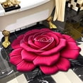 thumbnail image 4 of Durable Portable Non-slip Soft Absorbent Blanket Door Gasket Peony Floor Mat Bathroom Floor Mat Flower Carpet STYLE 2, 4 of 8