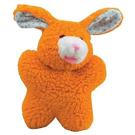 Dog Toys Soft Berber Babies Squeaker Toy for Dogs - Choose Animal Character (Orange Bunny)