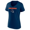 thumbnail image 2 of Women's Caleb Williams Navy Chicago Bears Name & Number Team Wordmark V-Neck T-Shirt, 2 of 3