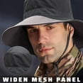 thumbnail image 5 of Fisherman Sun Hat UPF 50+ Protection Wide Brim Hat with Breathable Mesh Neck Flap for Outdoor Man, 5 of 7