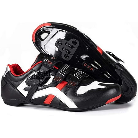 

BUCKLOS Road Bike Shoes Compatible with Peloton Mens Bike Shoes Bike Riding Shoes with Precision Buckle Cycling Shoes Compatible with Look Delta SPD/SPD-SL